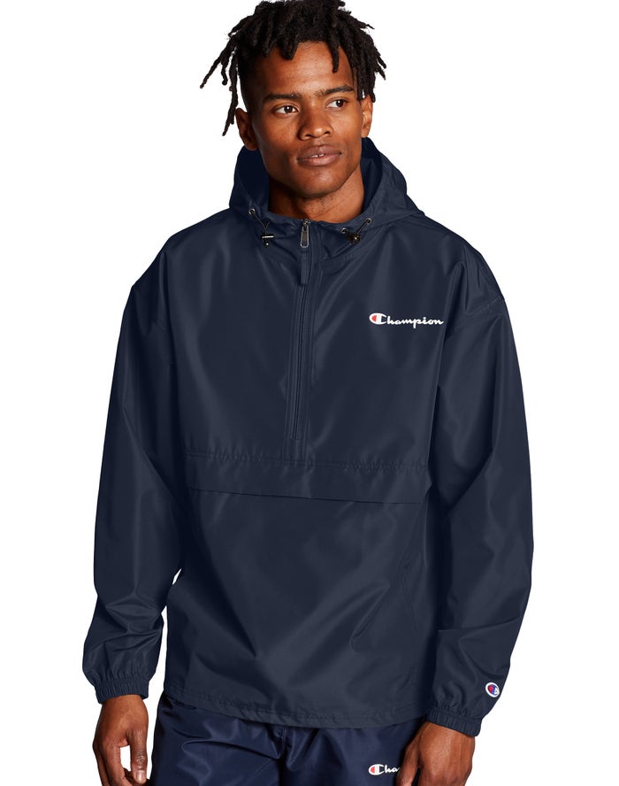 Champion Packable Script Logo - Miesten Laivastonsininen Takki - Suomi 0583792-LB